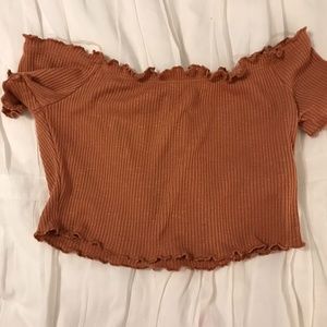 Rust Orange Crop Top